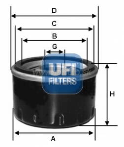 Olejový filter UFI 23.435.00
