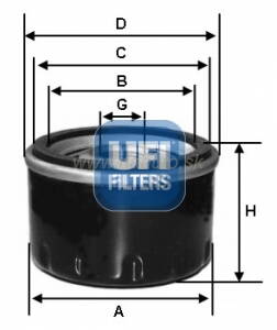 Olejový filter UFI 23.575.00