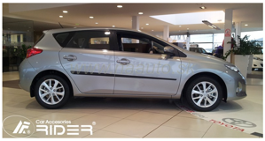 Ochranné lišty dverí Toyota Auris 5D 13R, MODEL F-16/20