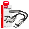 USB-C ZU TYP USB-C + Mini-Jack 3,5 mm Buchse adaptér 10 cm 
