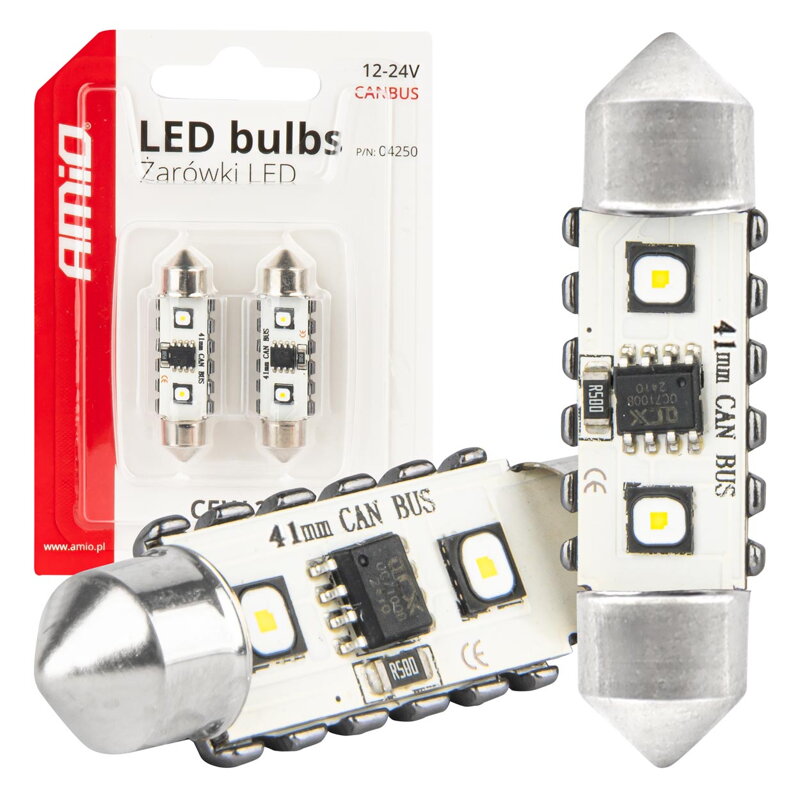 LED žiarovky CANBUS 12SMD Festoon C5W 3838 41mm White 12/24V LED žiarovky CANBUS 12SMD Festoon C5W 3838 41mm White 12/24V
