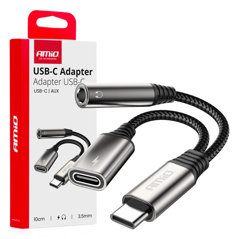 USB-C ZU TYP USB-C + Mini-Jack 3,5 mm Buchse adaptér 10 cm USB-C ZU TYP USB-C + Mini-Jack 3,5 mm Buchse adaptér 10 cm